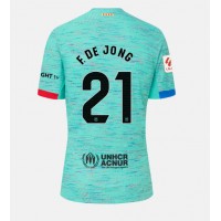 Dámy Fotbalový dres Barcelona Frenkie de Jong #21 2023-24 Třetí Krátký Rukáv